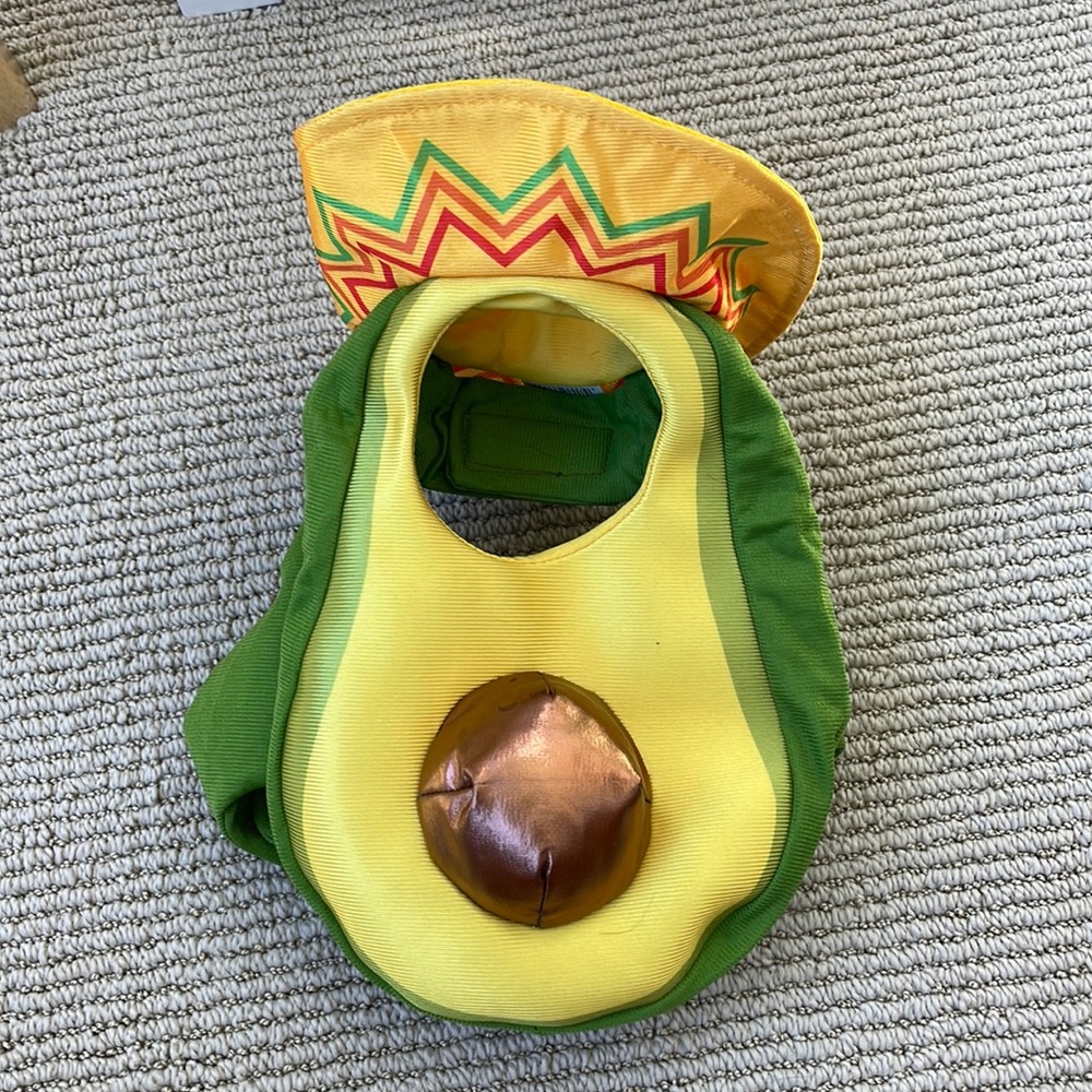 Avocado w/ sombrero pet costume (XS/SM)